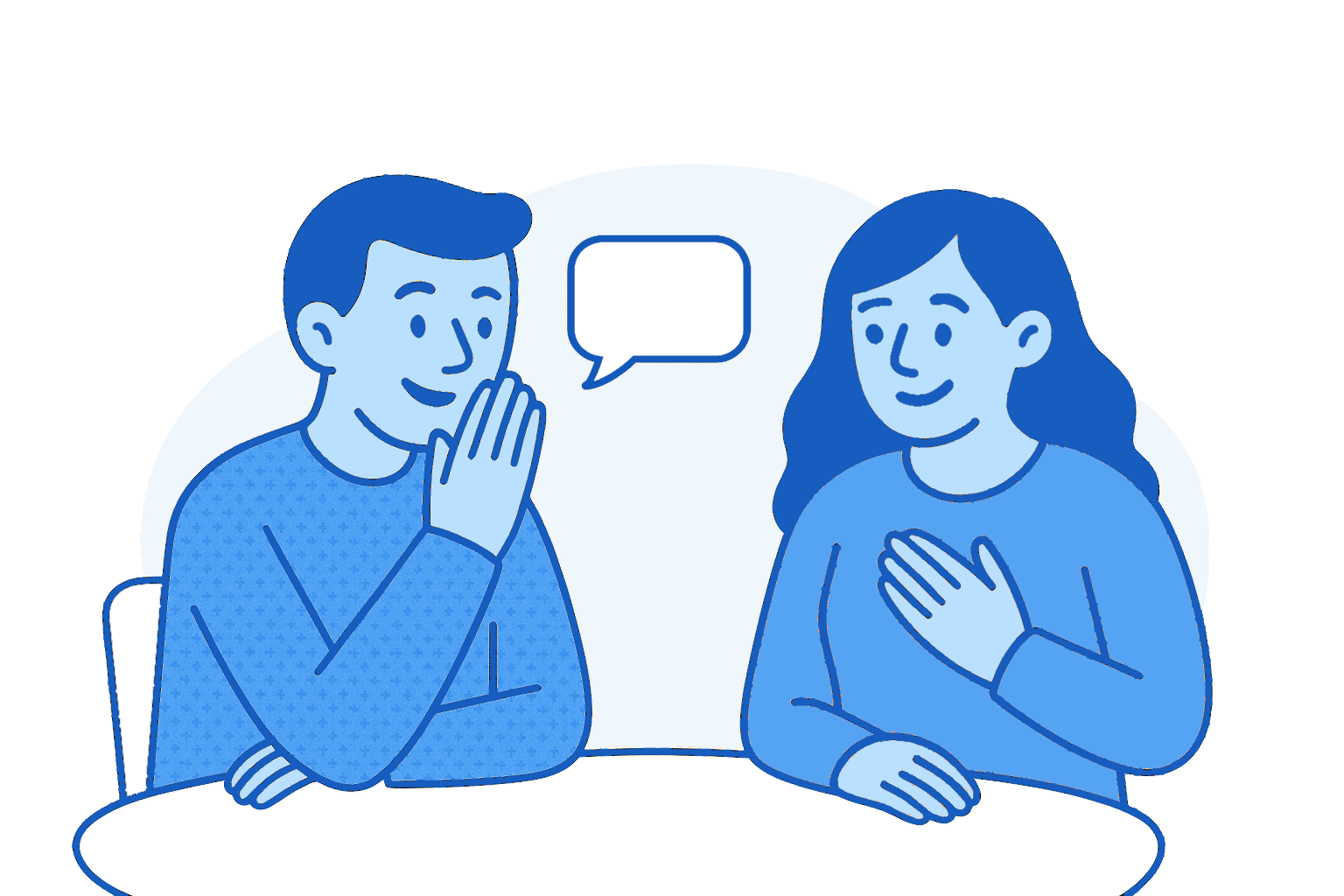 Image illustrating a two-way conversation